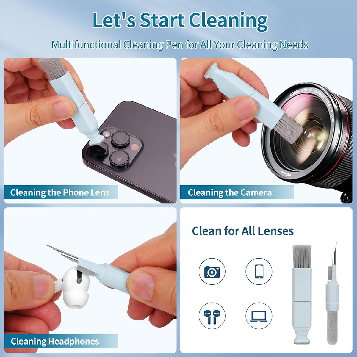 Keyboard Cleaner, Multi-Function Cleaning Kit for MacBook, Laptop, Computer