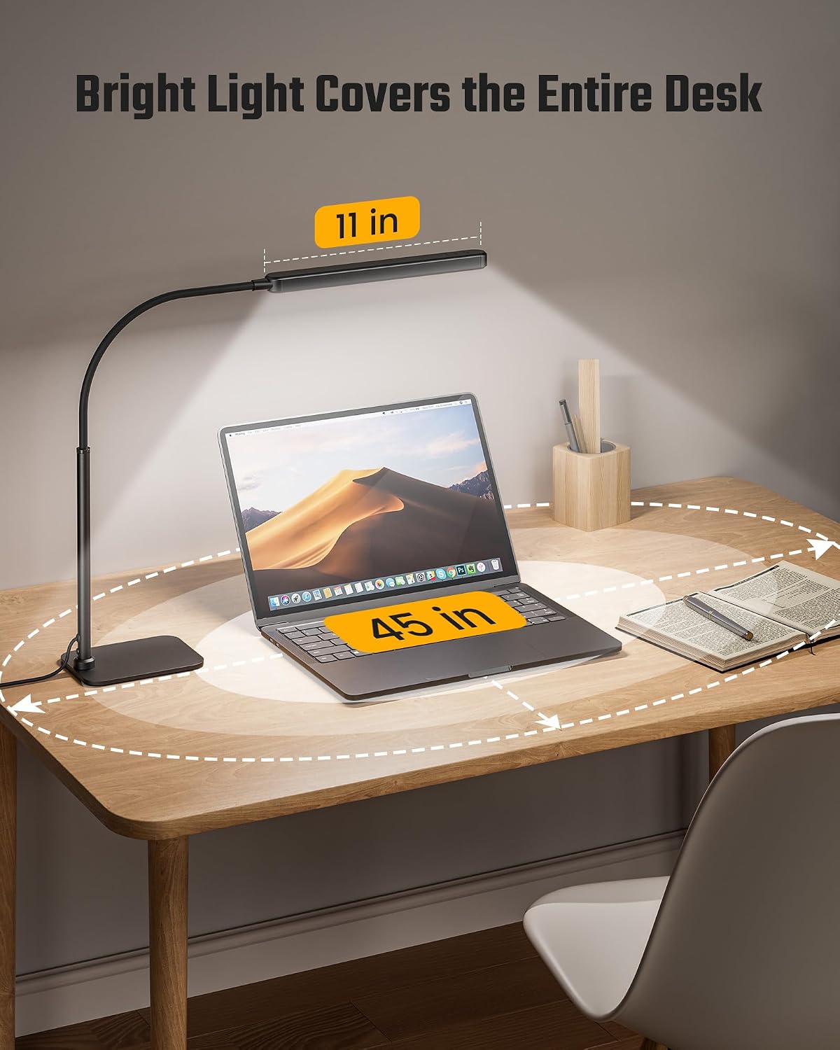 Eye-Caring LED Desk Lamp Work Lamp Office Lamp with Side Clamp
