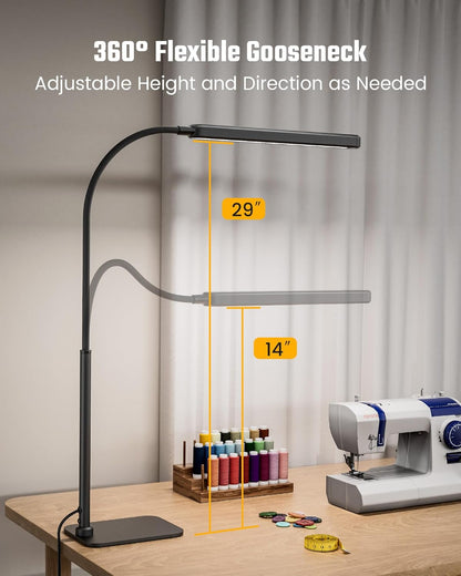 Eye-Caring LED Desk Lamp Work Lamp Office Lamp with Side Clamp