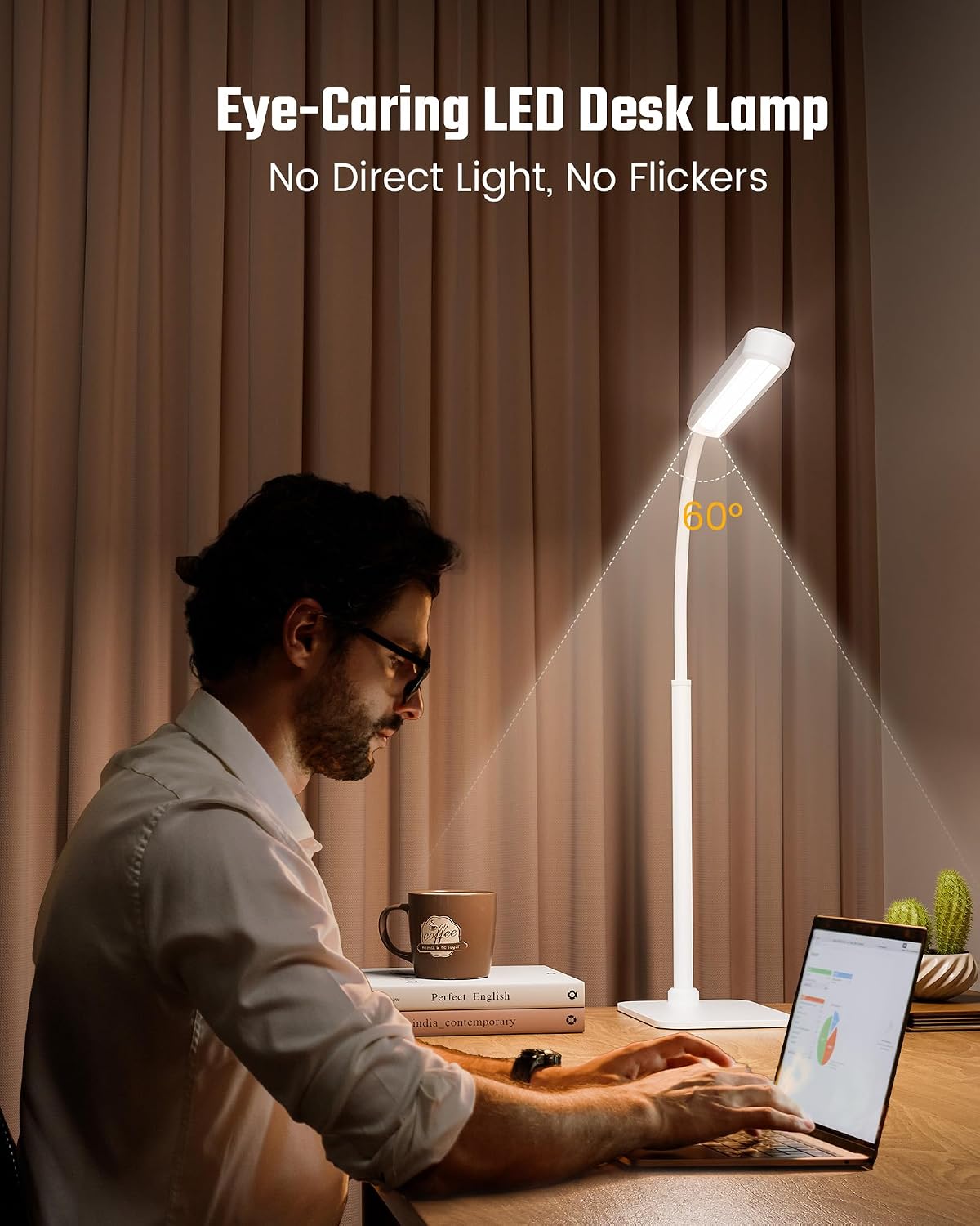 Eye-Caring LED Desk Lamp Work Lamp Office Lamp with Side Clamp