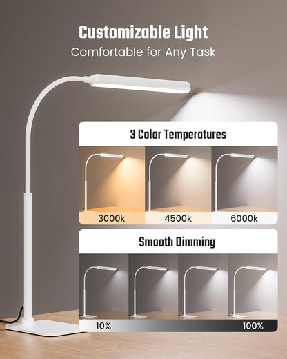 Eye-Caring LED Desk Lamp Work Lamp Office Lamp with Side Clamp