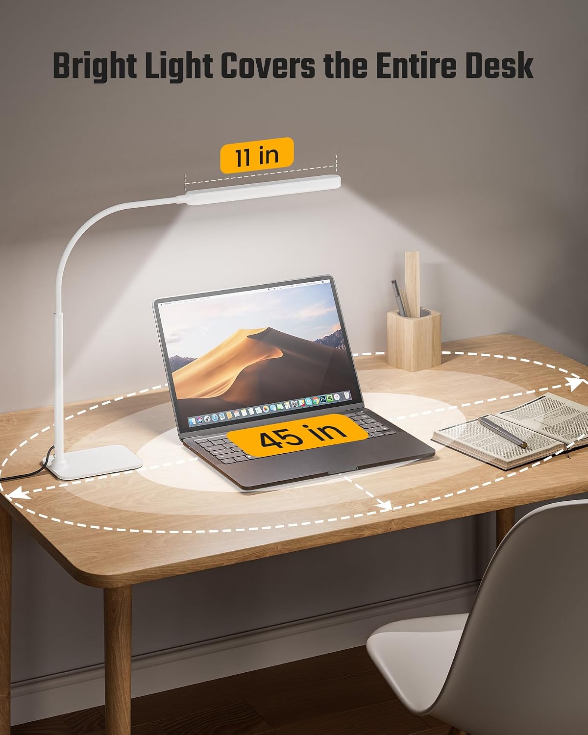Eye-Caring LED Desk Lamp Work Lamp Office Lamp with Side Clamp