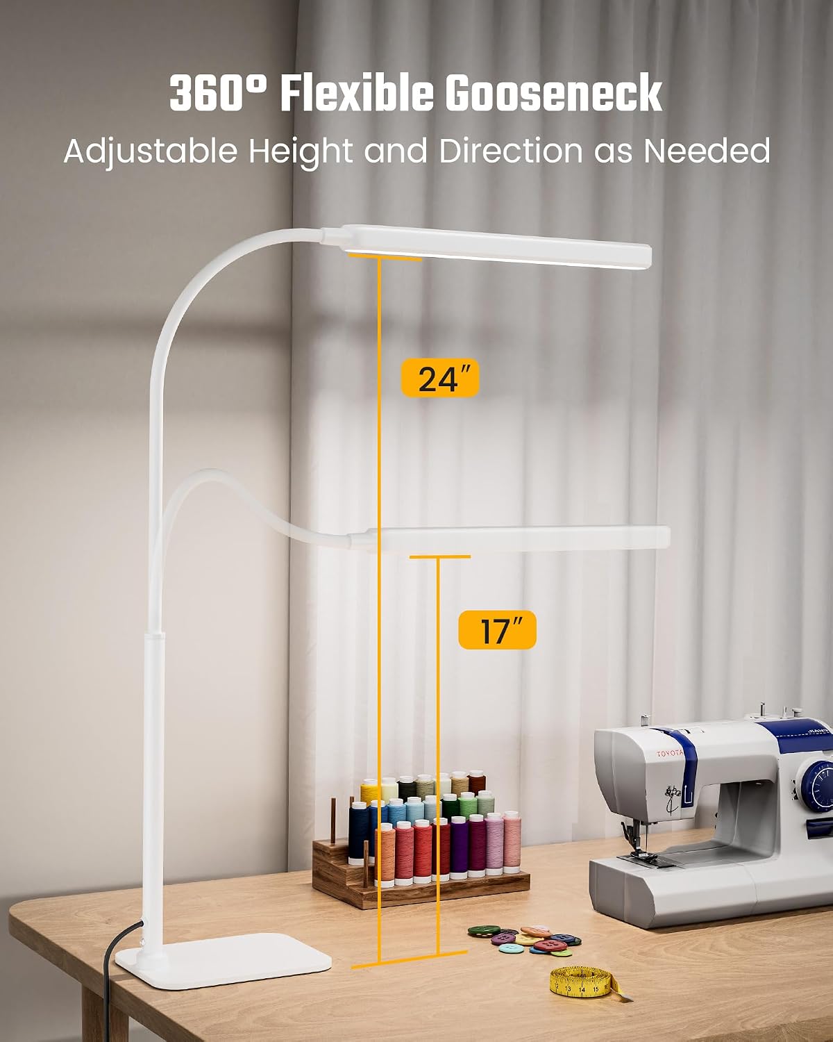 Eye-Caring LED Desk Lamp Work Lamp Office Lamp with Side Clamp