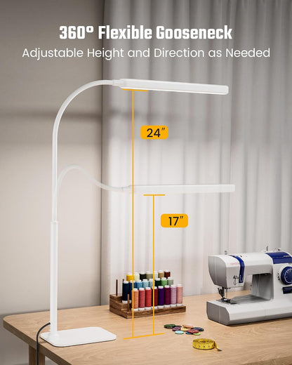 Eye-Caring LED Desk Lamp Work Lamp Office Lamp with Side Clamp