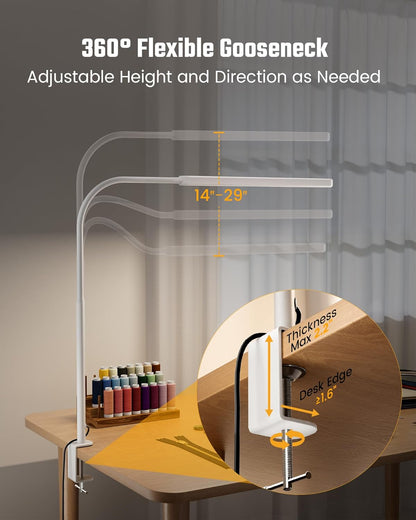 Eye-Caring LED Desk Lamp Work Lamp Office Lamp with Side Clamp