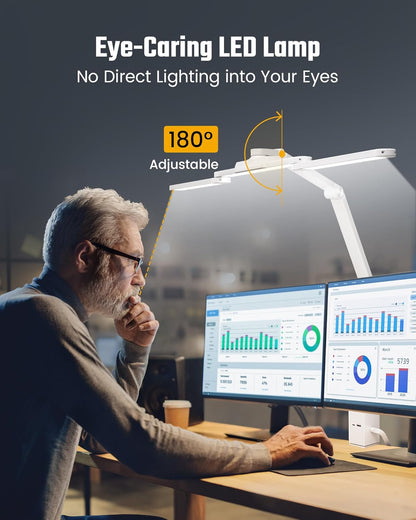 Eye-Caring LED Desk Lamp Work Lamp Office Lamp with Side Clamp