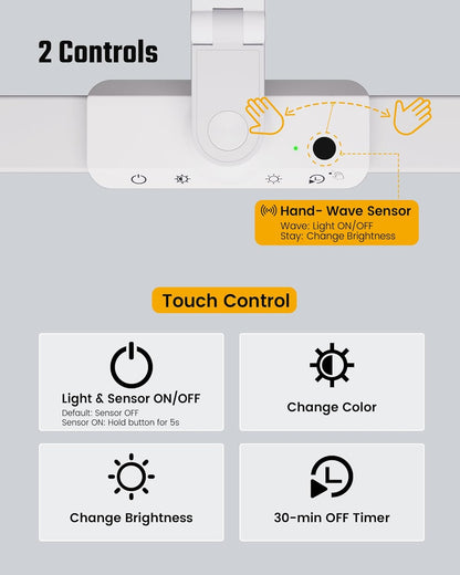 Eye-Caring LED Desk Lamp Work Lamp Office Lamp with Side Clamp