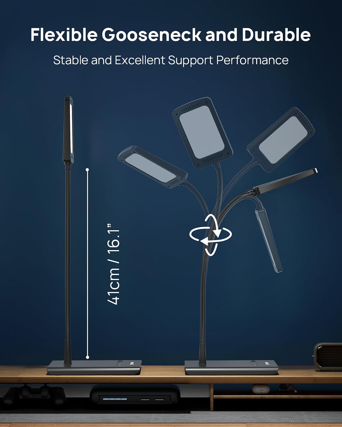 TROND Desk Lamp, Dimmable Eye-Caring Table Lamp, Memory Function, Black