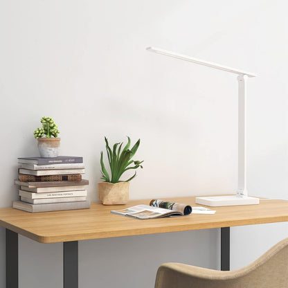 Desk Lamp with USB Charging Port for Home Office, 650LM 9.5W, Black