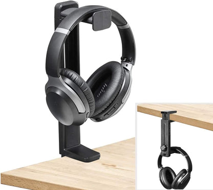 NEETTO HS906 Headphone Stand & Hanger 2 in 1, Above & Under Desk