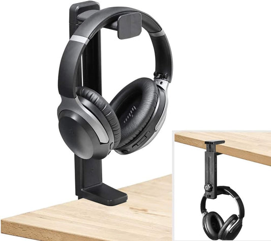 NEETTO HS906 Headphone Stand & Hanger 2 in 1, Above & Under Desk