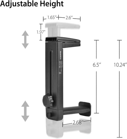 NEETTO HS906 Headphone Stand & Hanger 2 in 1, Above & Under Desk