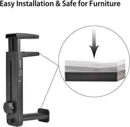 NEETTO HS906 Headphone Stand & Hanger 2 in 1, Above & Under Desk