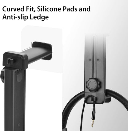 NEETTO HS906 Headphone Stand & Hanger 2 in 1, Above & Under Desk