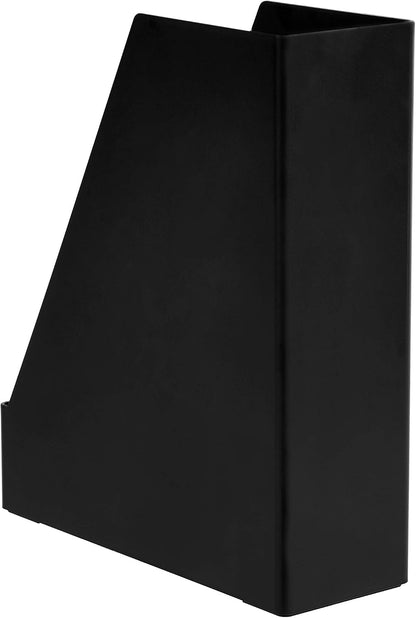 Plastic Desk Organizer Vertical Magazine Rack and File Holder, Black