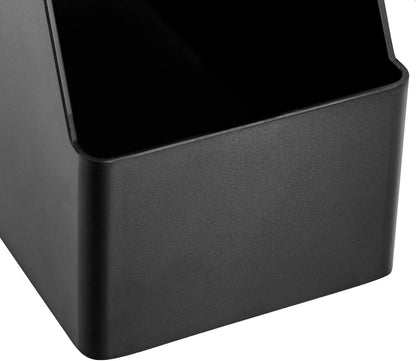 Plastic Desk Organizer Vertical Magazine Rack and File Holder, Black