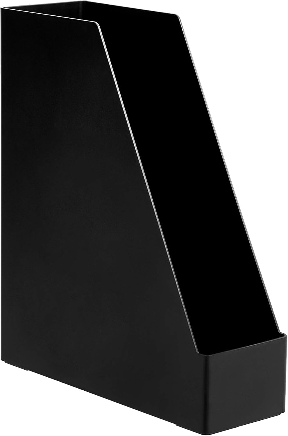 Plastic Desk Organizer Vertical Magazine Rack and File Holder, Black