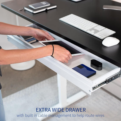 Black Under Desk 33 x 9 in Slide Out Storage Drawer, DESK-DR33-B