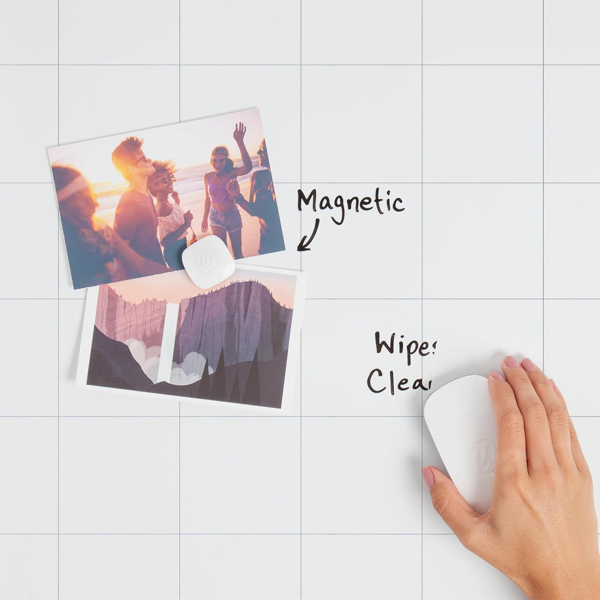 Magnetic Dry Erase Calendar White Board, 30" x 20", White Wood Style Frame, Includes Magnets