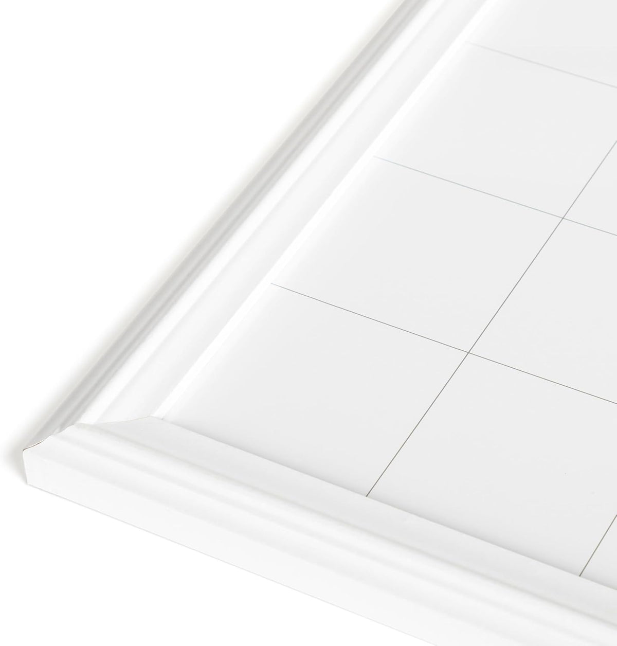 Magnetic Dry Erase Calendar White Board, 30" x 20", White Wood Style Frame, Includes Magnets