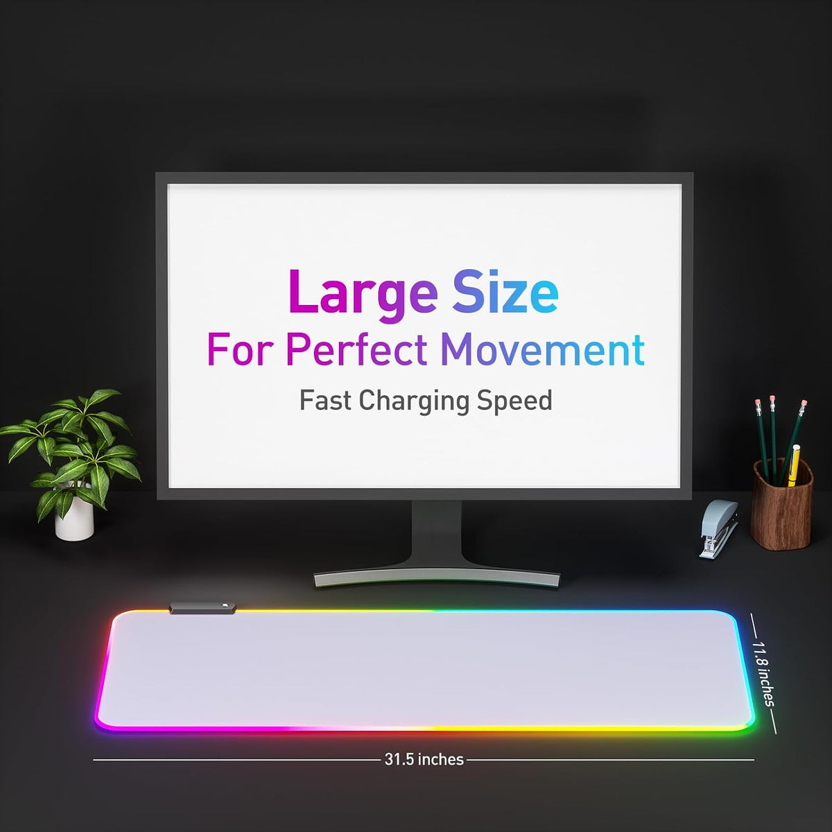 RGB Mousepad Led Mouse Pad, Large Mouse Pad,Led and Big Mouse mat