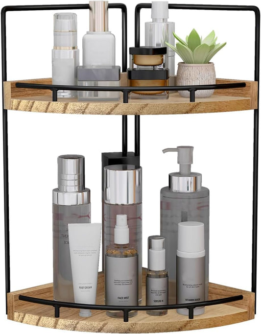 Corner Bathroom Counter Organizer,Vanity Countertop Storage Shelf