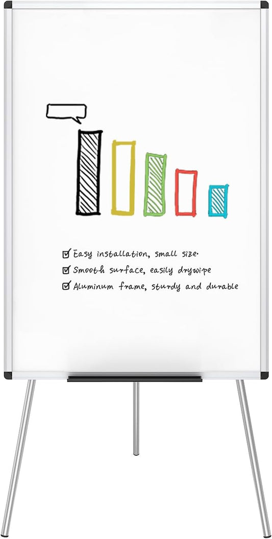 Whiteboard Easel, 36 x 24 Inches, Portable Tripod Dry Erase Board