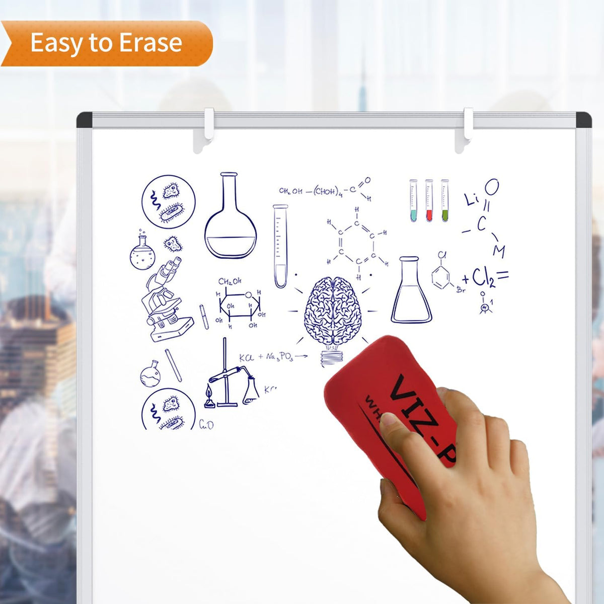 Whiteboard Easel, 36 x 24 Inches, Portable Tripod Dry Erase Board