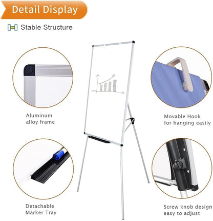 Whiteboard Easel, 36 x 24 Inches, Portable Tripod Dry Erase Board
