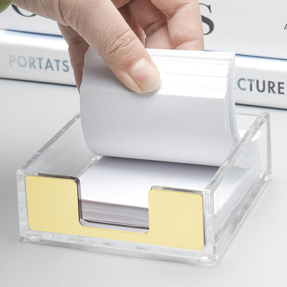 Gold Sticky Note Holder Memo Note Pad Holder Dispenser