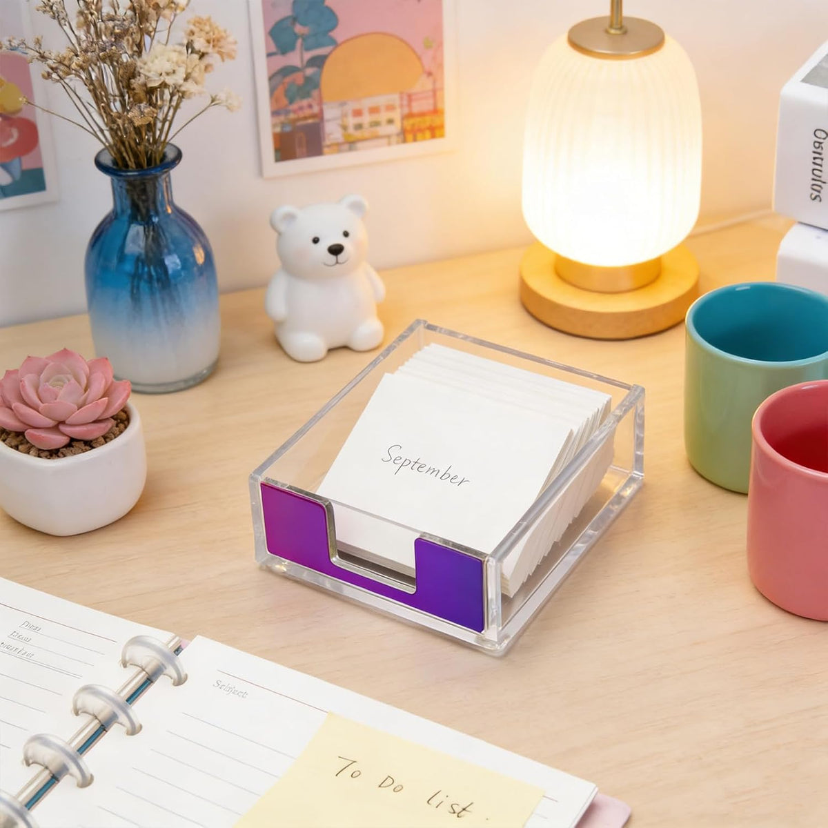 Gold Sticky Note Holder Memo Note Pad Holder Dispenser