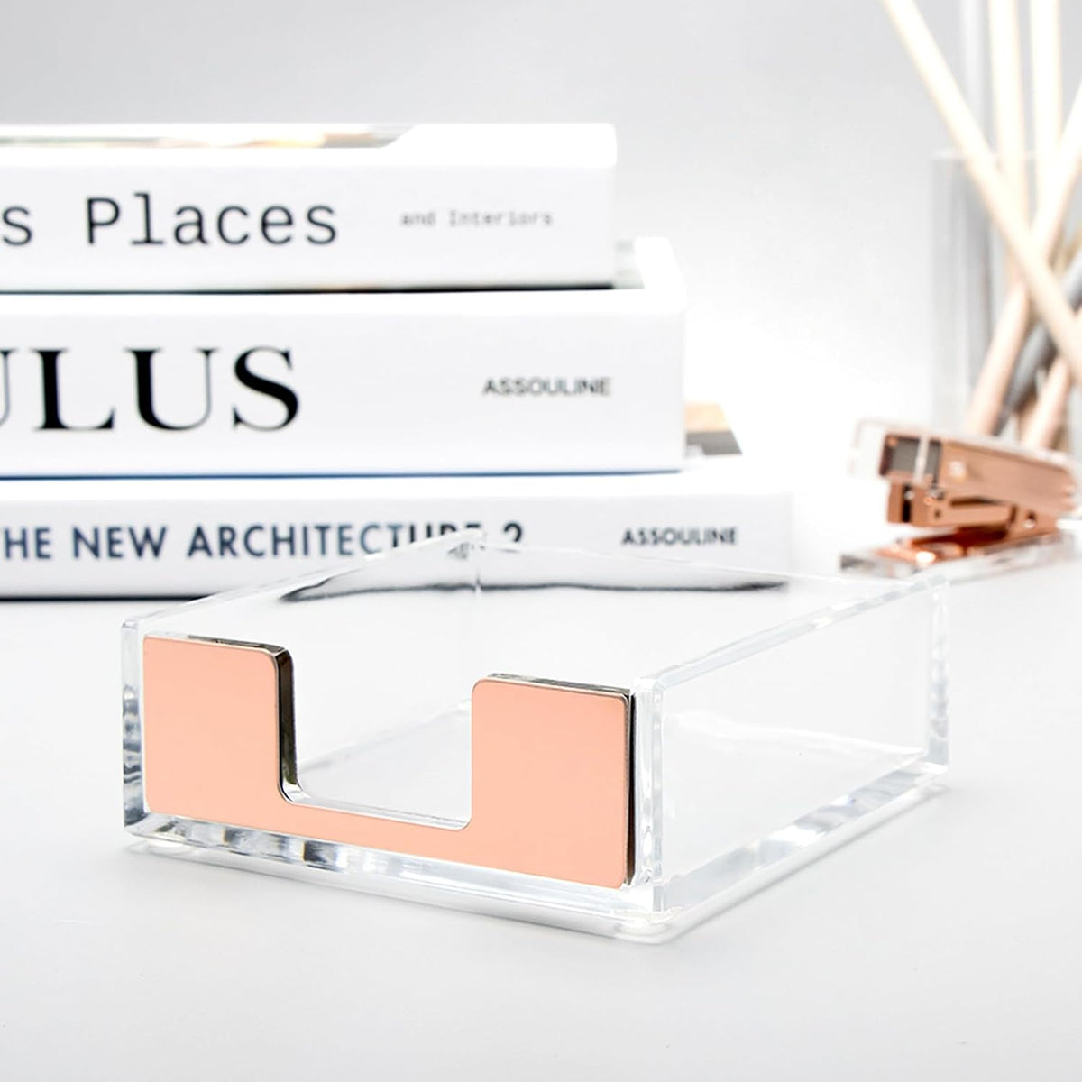Gold Sticky Note Holder Memo Note Pad Holder Dispenser