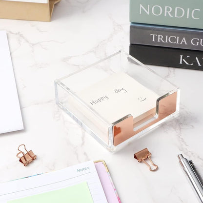 Gold Sticky Note Holder Memo Note Pad Holder Dispenser