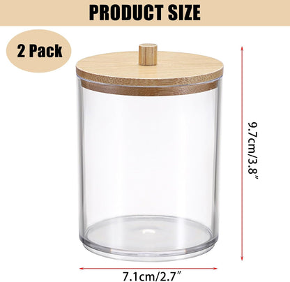 Stackable Paper Clip Holder with Bamboo Lid 2-Layer Paperclip Box