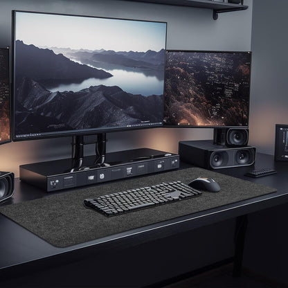 Large Felt Desk mat, 40''x16'' with Non-Slip Full Desk Mouse Pad,Office Computer Desk for Keyboard Mat,Felt Desk Mat for Desk Pad Protector（100x40cm）