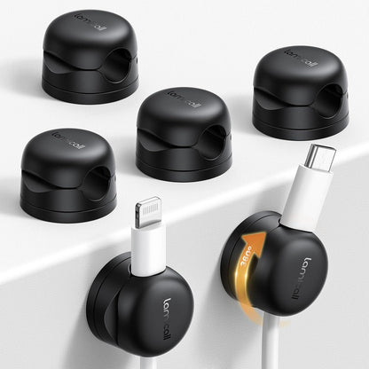 Rotatable Cord Organizer, 1s Lock Spring Cable Holder Clips