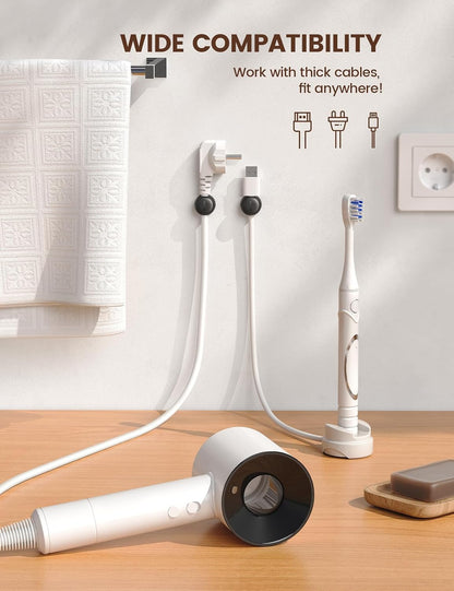 Rotatable Cord Organizer, 1s Lock Spring Cable Holder Clips