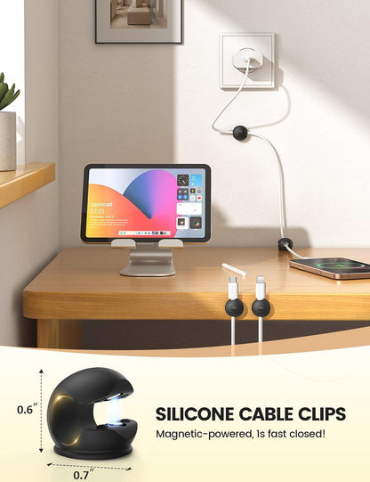 Rotatable Cord Organizer, 1s Lock Spring Cable Holder Clips