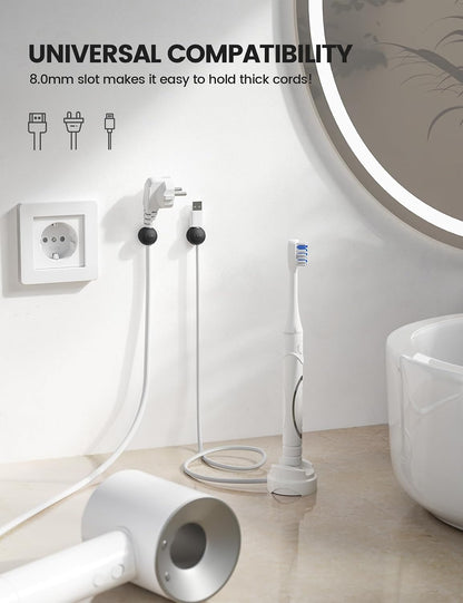 Rotatable Cord Organizer, 1s Lock Spring Cable Holder Clips