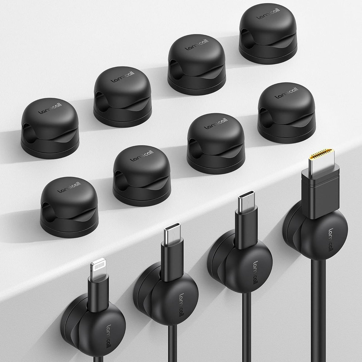 Rotatable Cord Organizer, 1s Lock Spring Cable Holder Clips