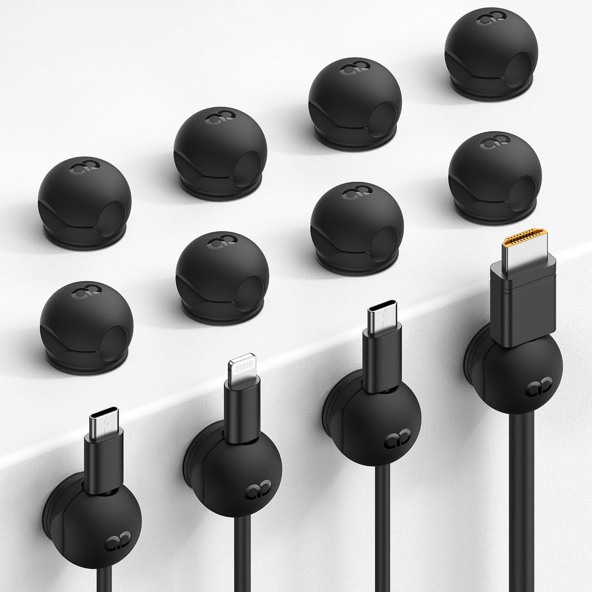 Rotatable Cord Organizer, 1s Lock Spring Cable Holder Clips