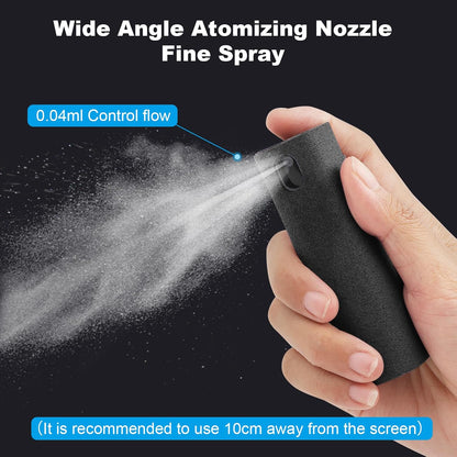 6 Pack Screen Cleaner 3-in-1 Touchscreen Mist Cleaner Spray and Microfiber Cloth Built-in Cleaning Solution Portable Reusable Fingerprint-Proof Spray Bottle for Phone Laptop iPad TV Monitor Car Screen