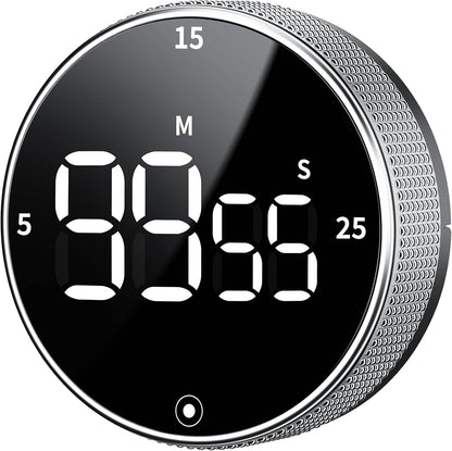 Digital Kitchen Timer, Magnetic Visual Timer with Large LED Display