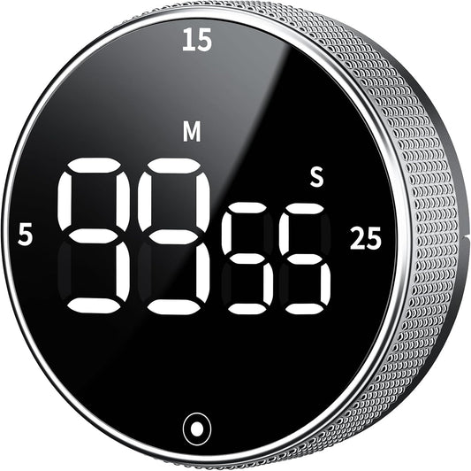 Digital Kitchen Timer, Magnetic Visual Timer with Large LED Display