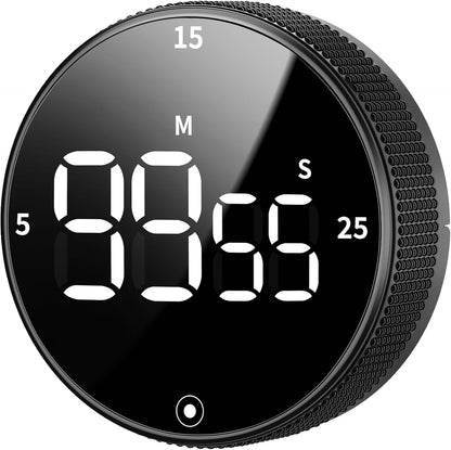 Digital Kitchen Timer, Magnetic Visual Timer with Large LED Display