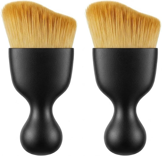 Soft Keyboard Cleaning Brush, Anti-Shedding High-Density Bristles with Wider Coverage, Shatterproof S-Curve Handle Car Detailing Dust Tool for PC, Laptop and Electronics (2 Packs)