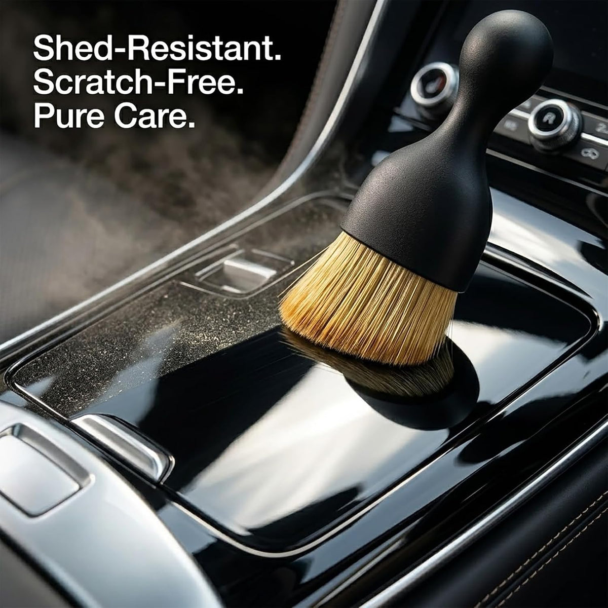 Soft Keyboard Cleaning Brush, Anti-Shedding High-Density Bristles with Wider Coverage, Shatterproof S-Curve Handle Car Detailing Dust Tool for PC, Laptop and Electronics (2 Packs)