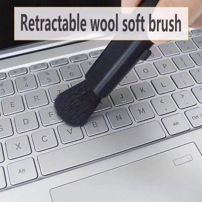 Soft Keyboard Cleaning Brush, Anti-Shedding High-Density Bristles with Wider Coverage, Shatterproof S-Curve Handle Car Detailing Dust Tool for PC, Laptop and Electronics (2 Packs)