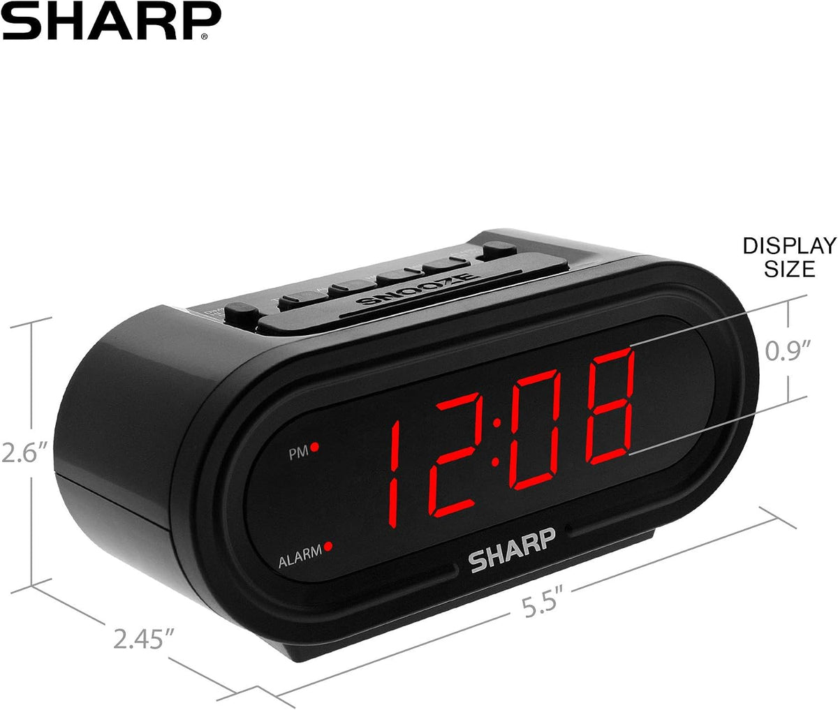 AccuSet Self-Setting Alarm Clock with Auto DST, Green LED