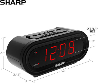 AccuSet Self-Setting Alarm Clock with Auto DST, Green LED